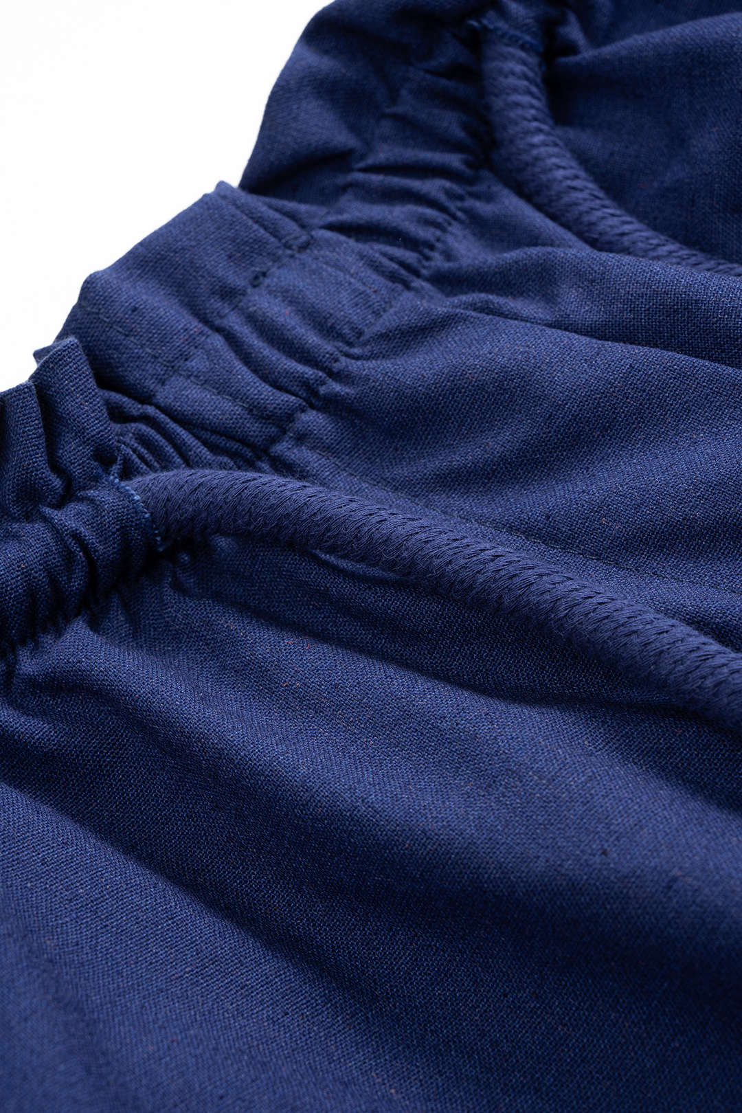 Linnen pantalon met trekkoord en strik