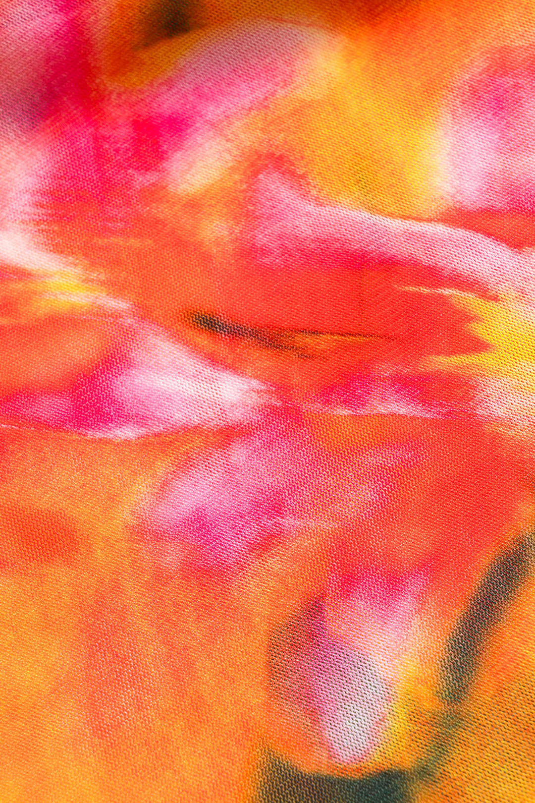 Bloemenprint mesh top met ruches