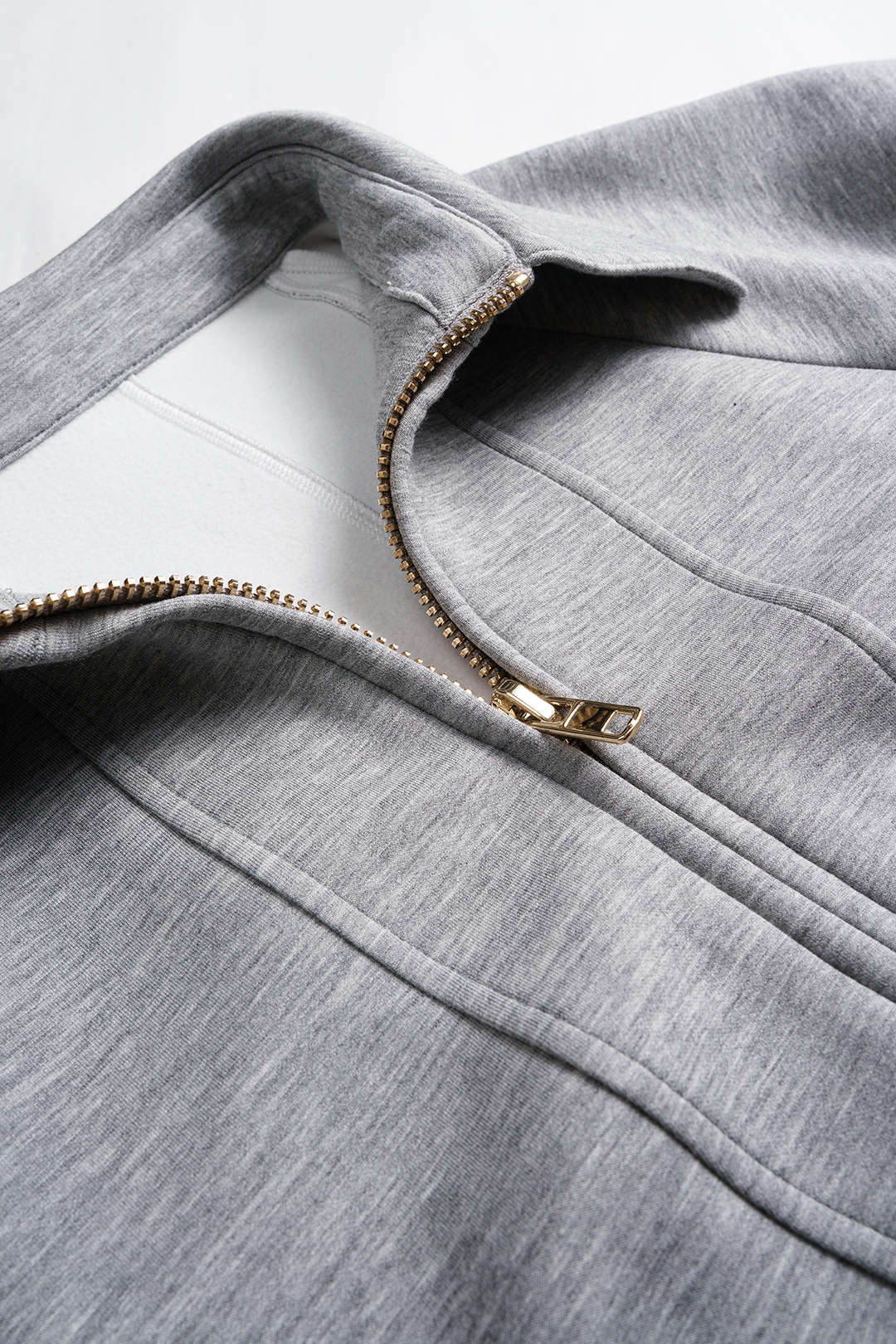 Maxijurk met revers, rits en lange mouwen
