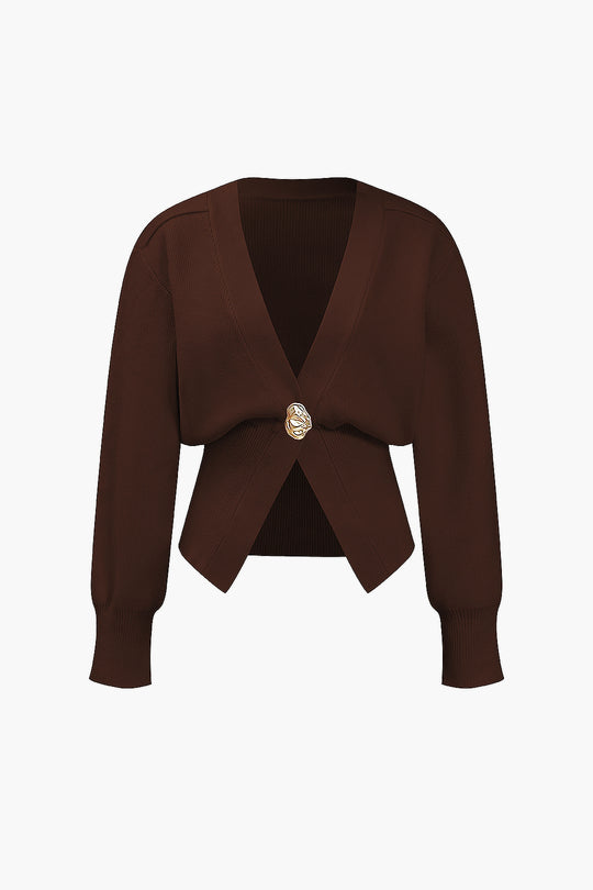 Cardigan trui met V-hals