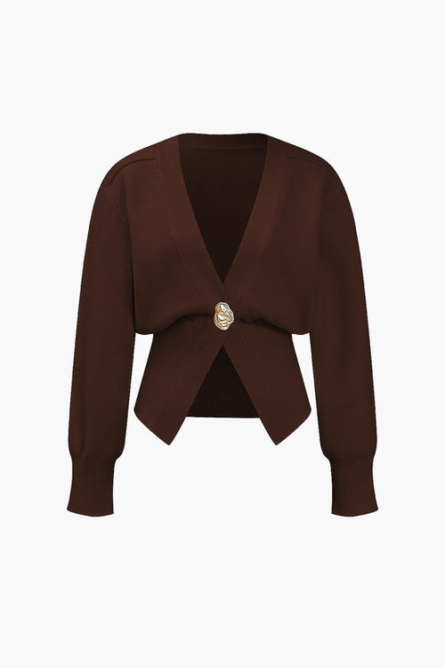 Cardigan trui met V-hals
