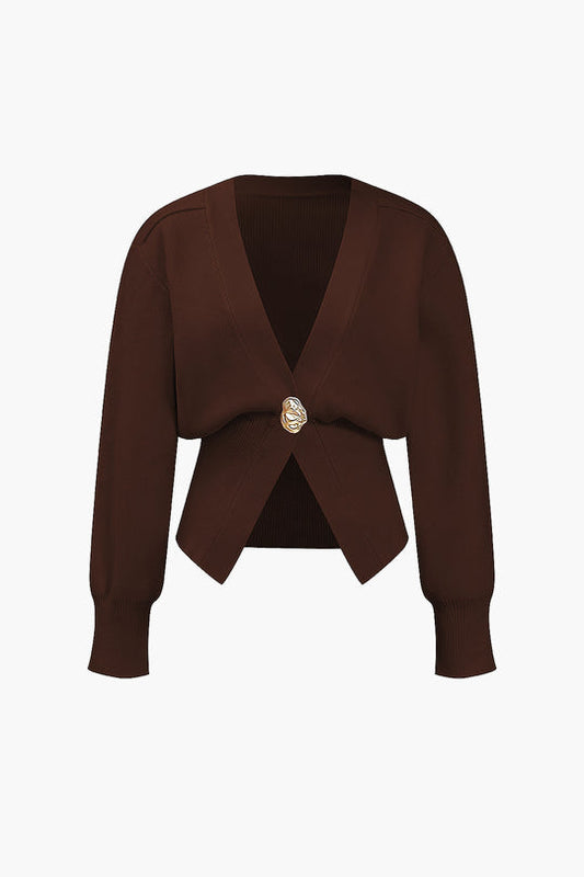 Cardigan trui met V-hals