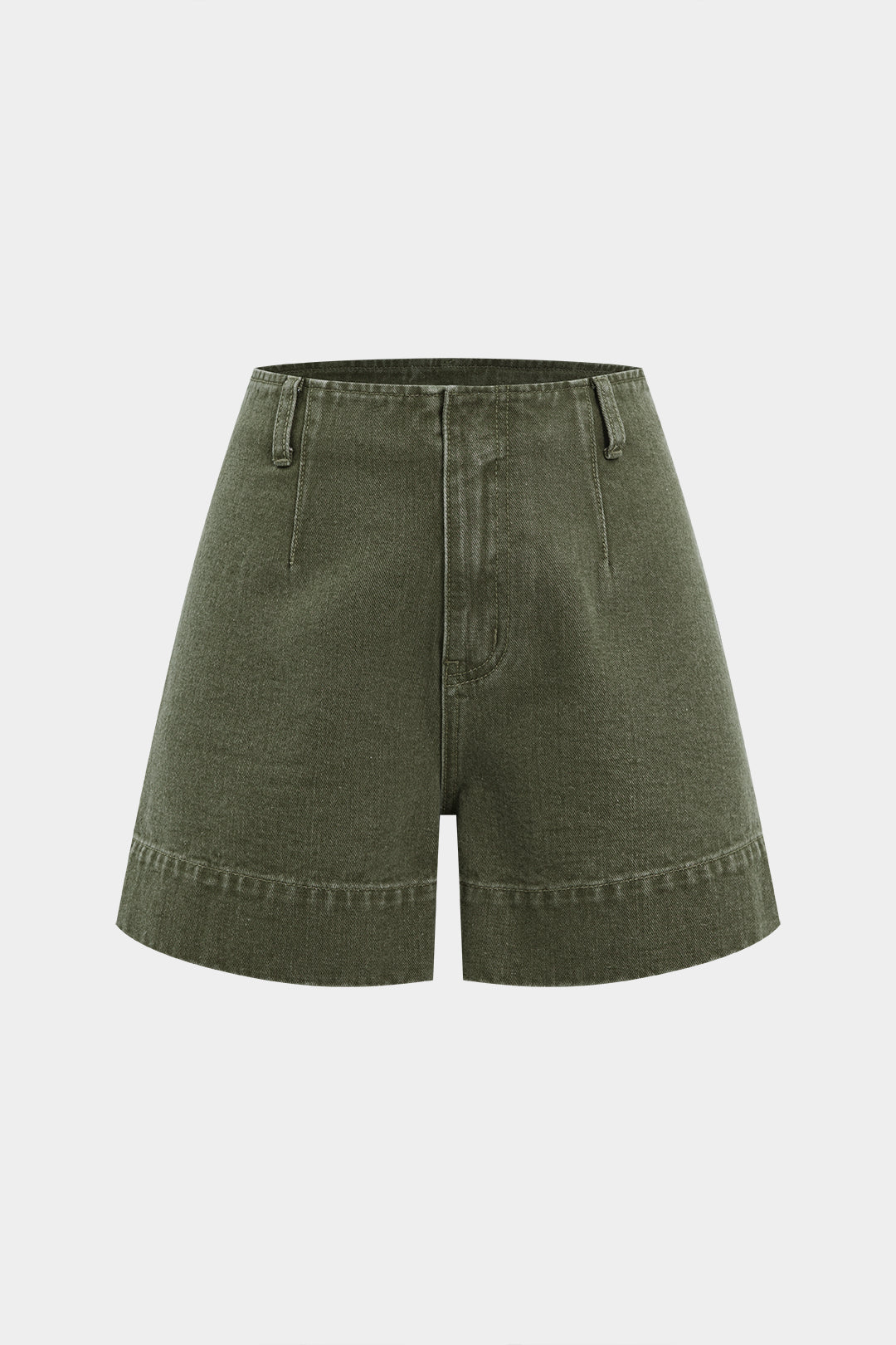 Denim verwassen short met zakken