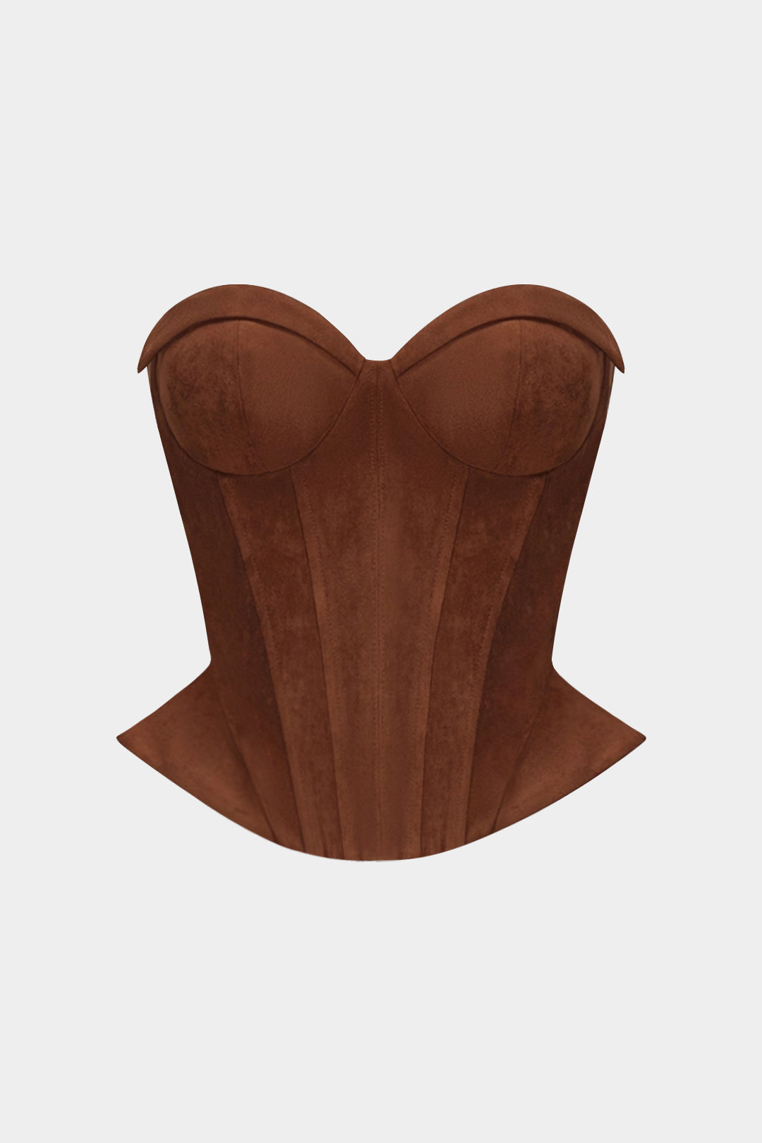 Suède strapless top