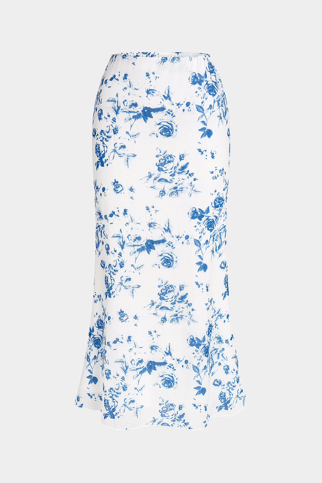 Esther - Bloemenprint mesh rok met hoge taille