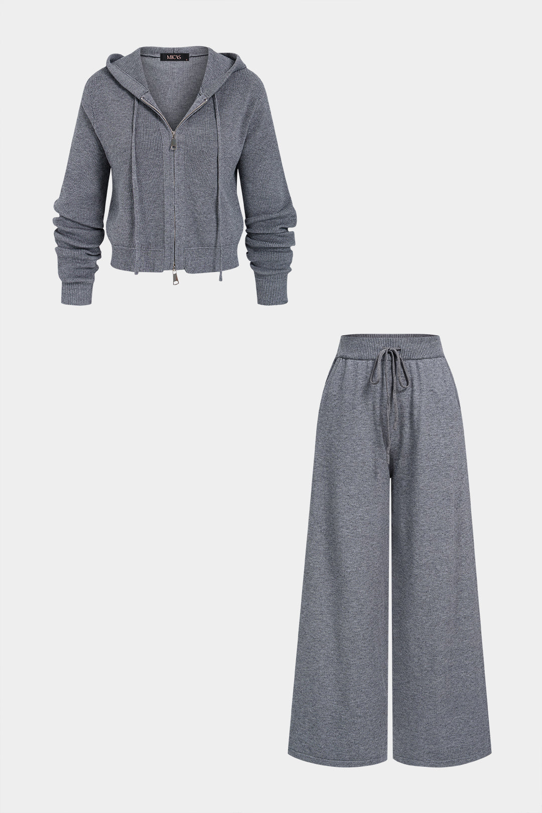 Elodie - Gebreide set met vest en broek