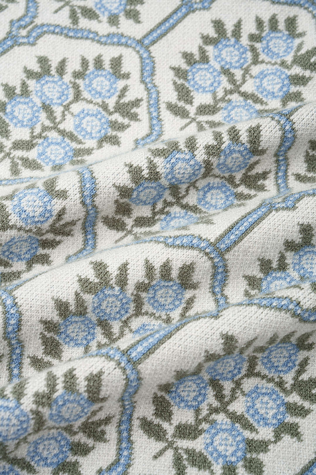 Gebreide bloemenprint minirok