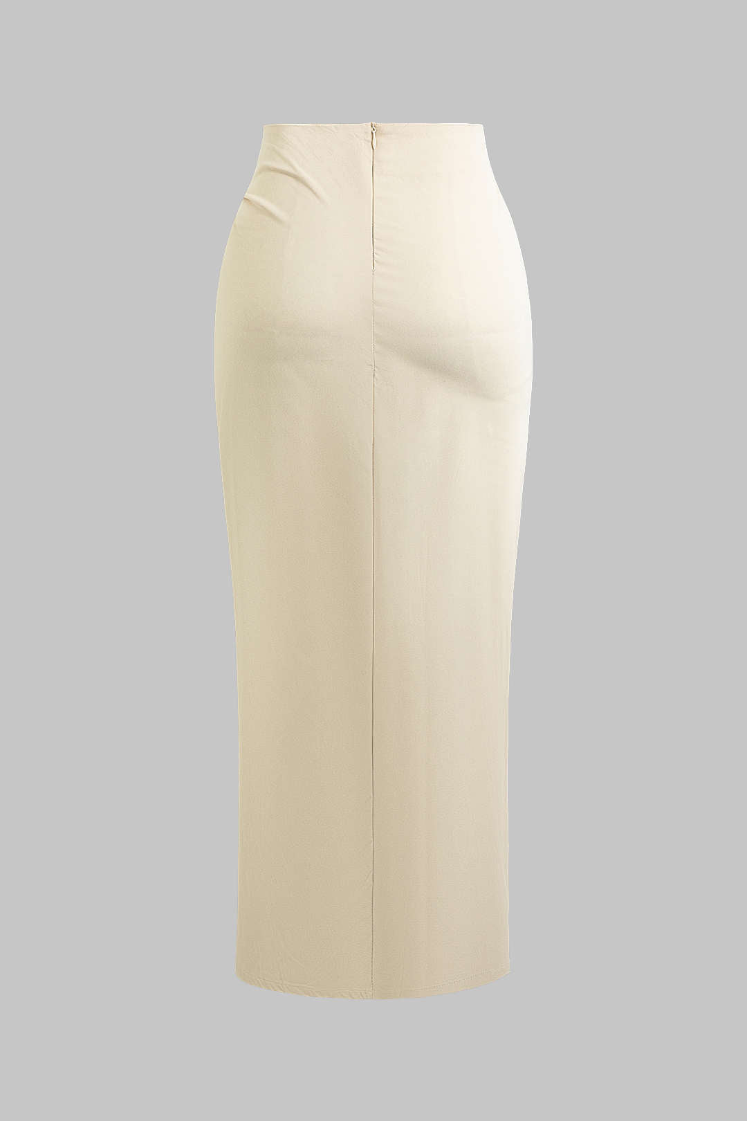 Effen rok met gedraaid detail en knoopdetail