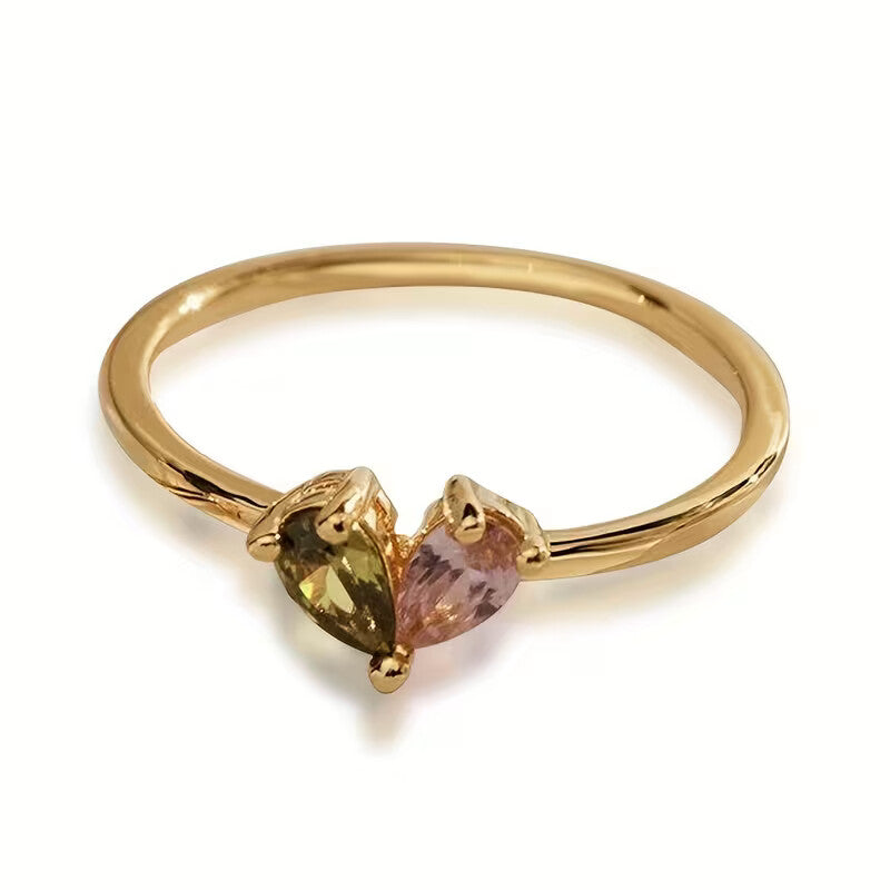 Duo Geboortesteen Ring