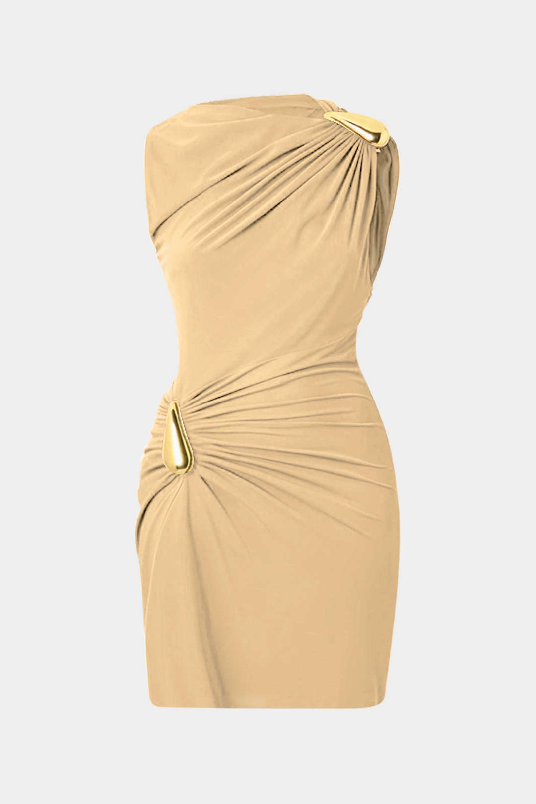 Fleur - Metallic mouwloze minijurk