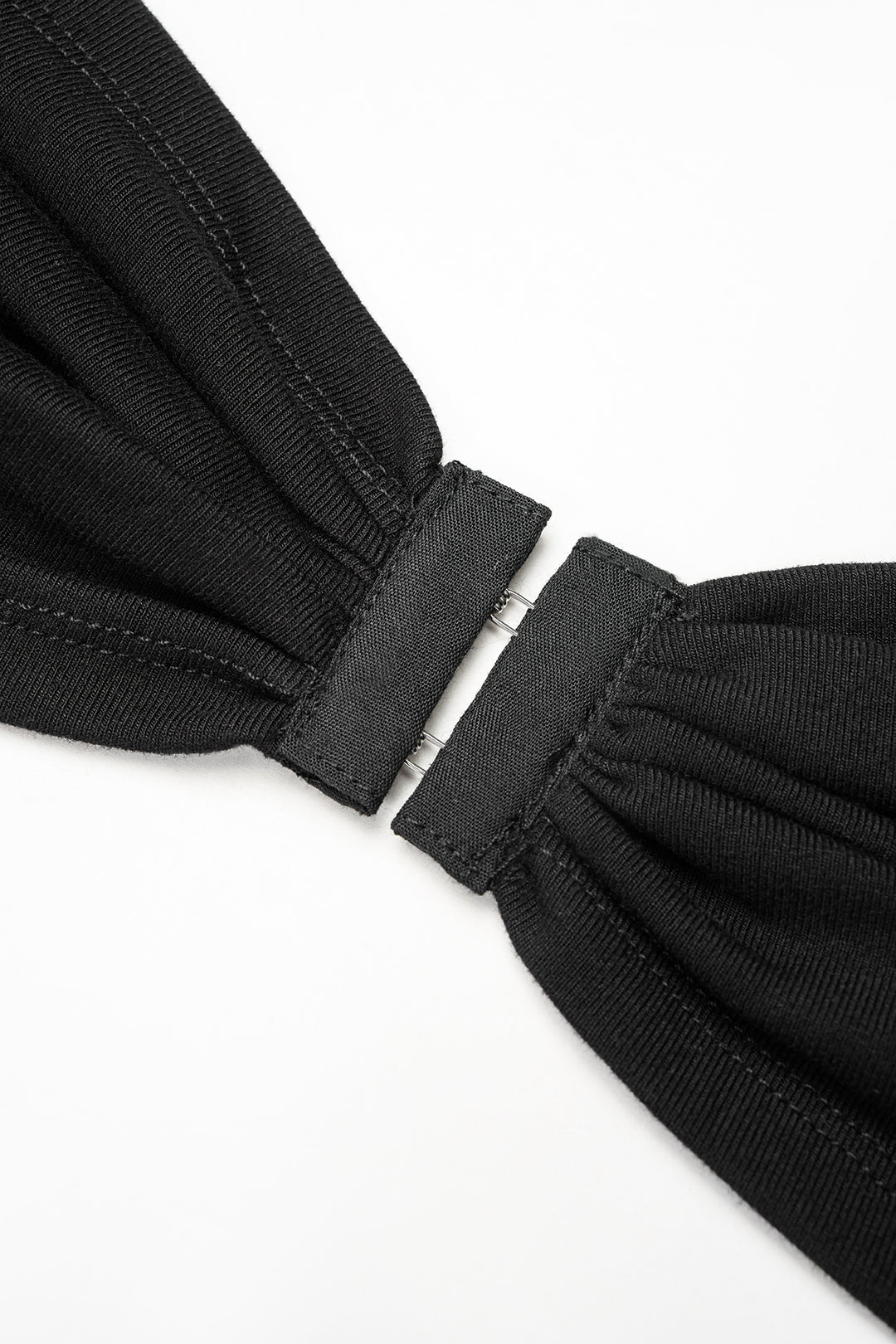 Mesh patchwork body met kanten rand en halternek