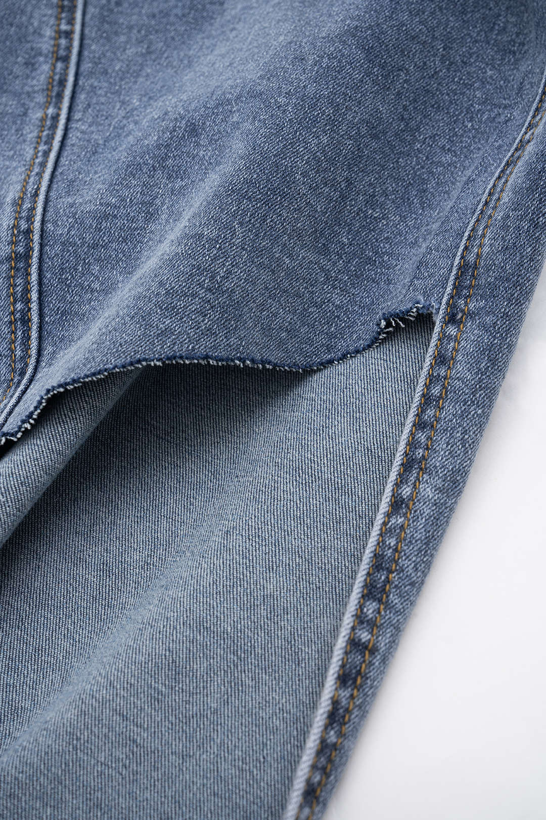 Denim rok met knoopjes