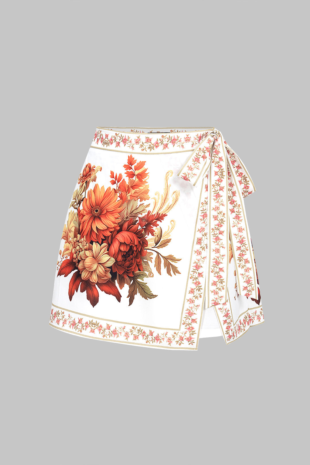 Bloemenprint asymmetrische short