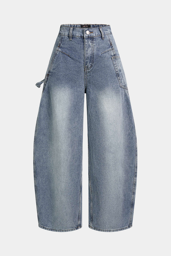 Jeans met zakken en gesp