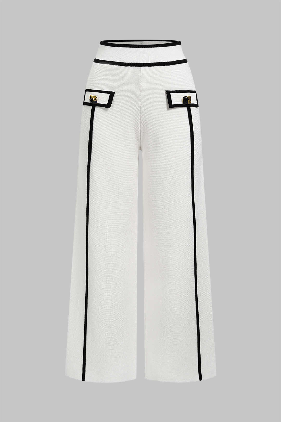 Gebreide broek met rechte pijp