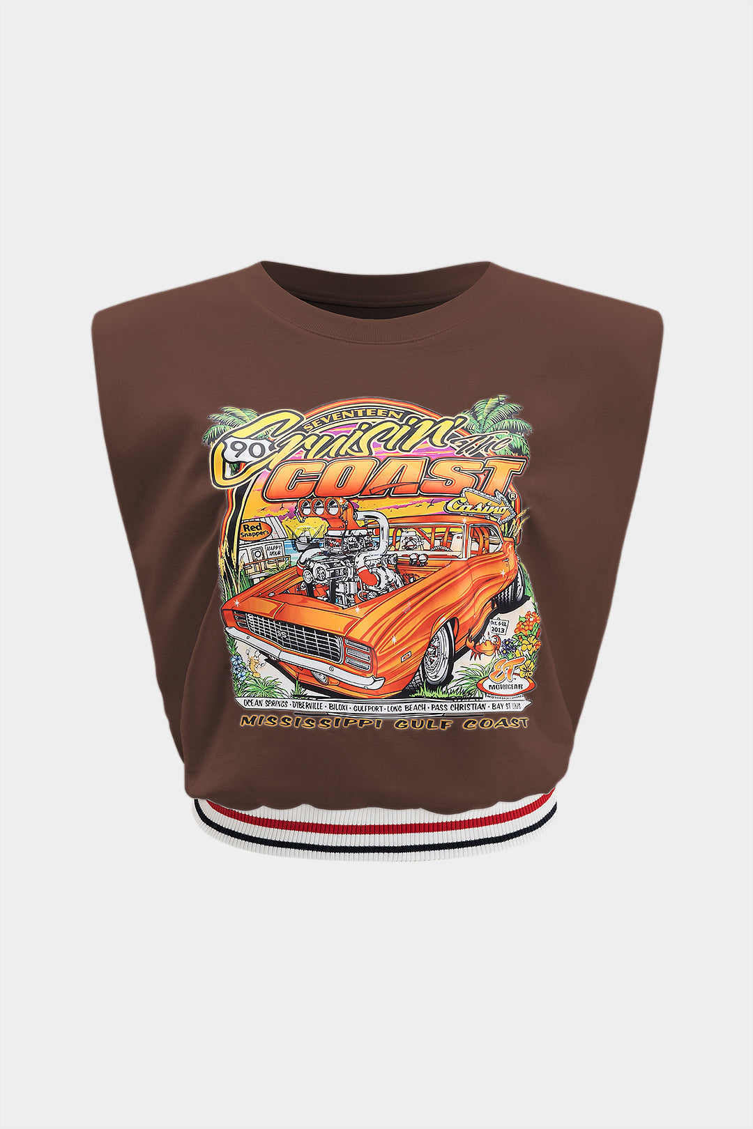 Mouwloos T-shirt met ronde hals