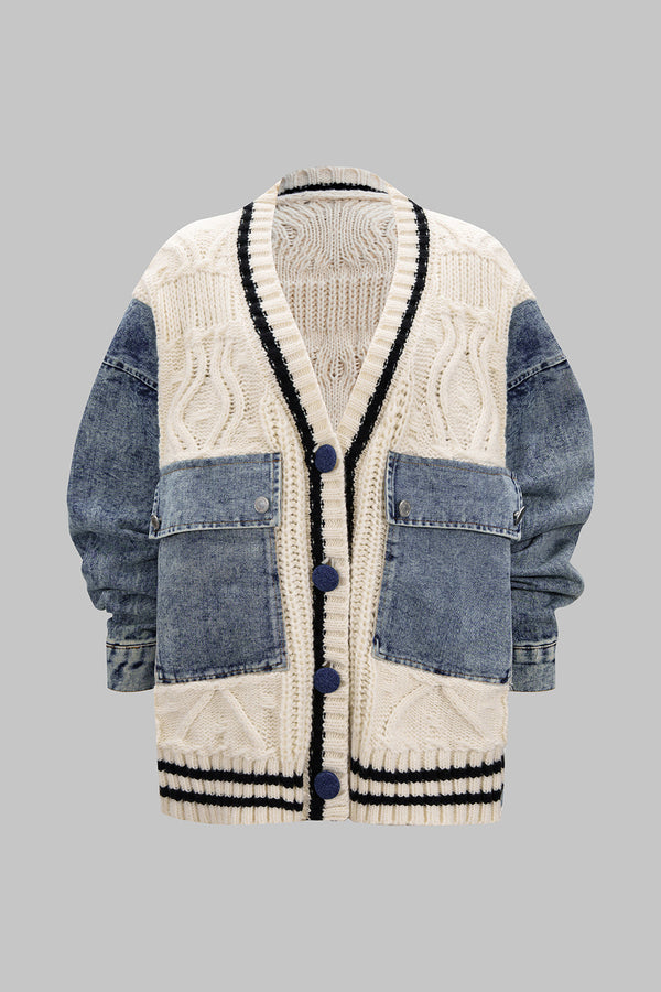 Denim patchwork item