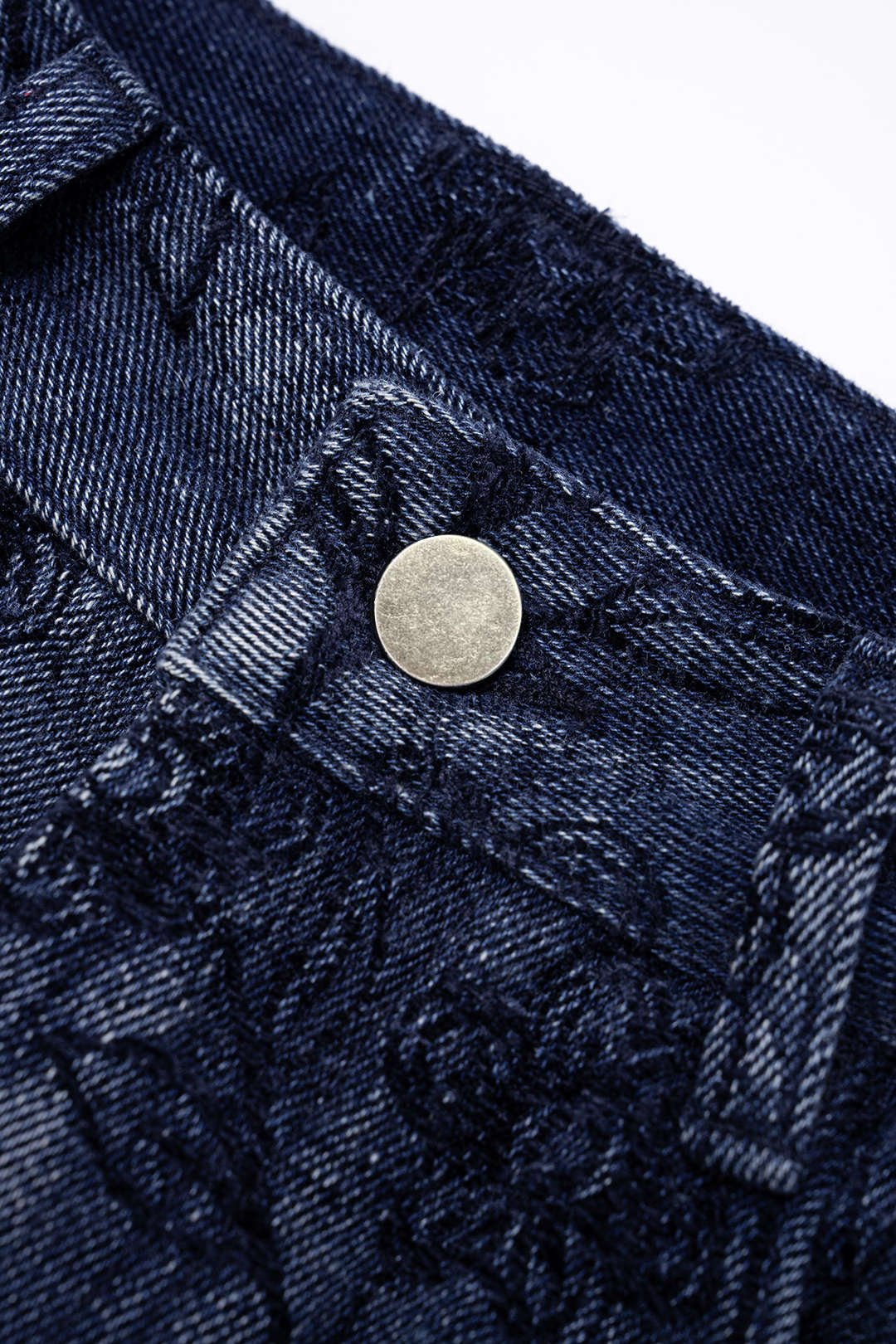 Bloemenprint jeans met rits en ballonmodel