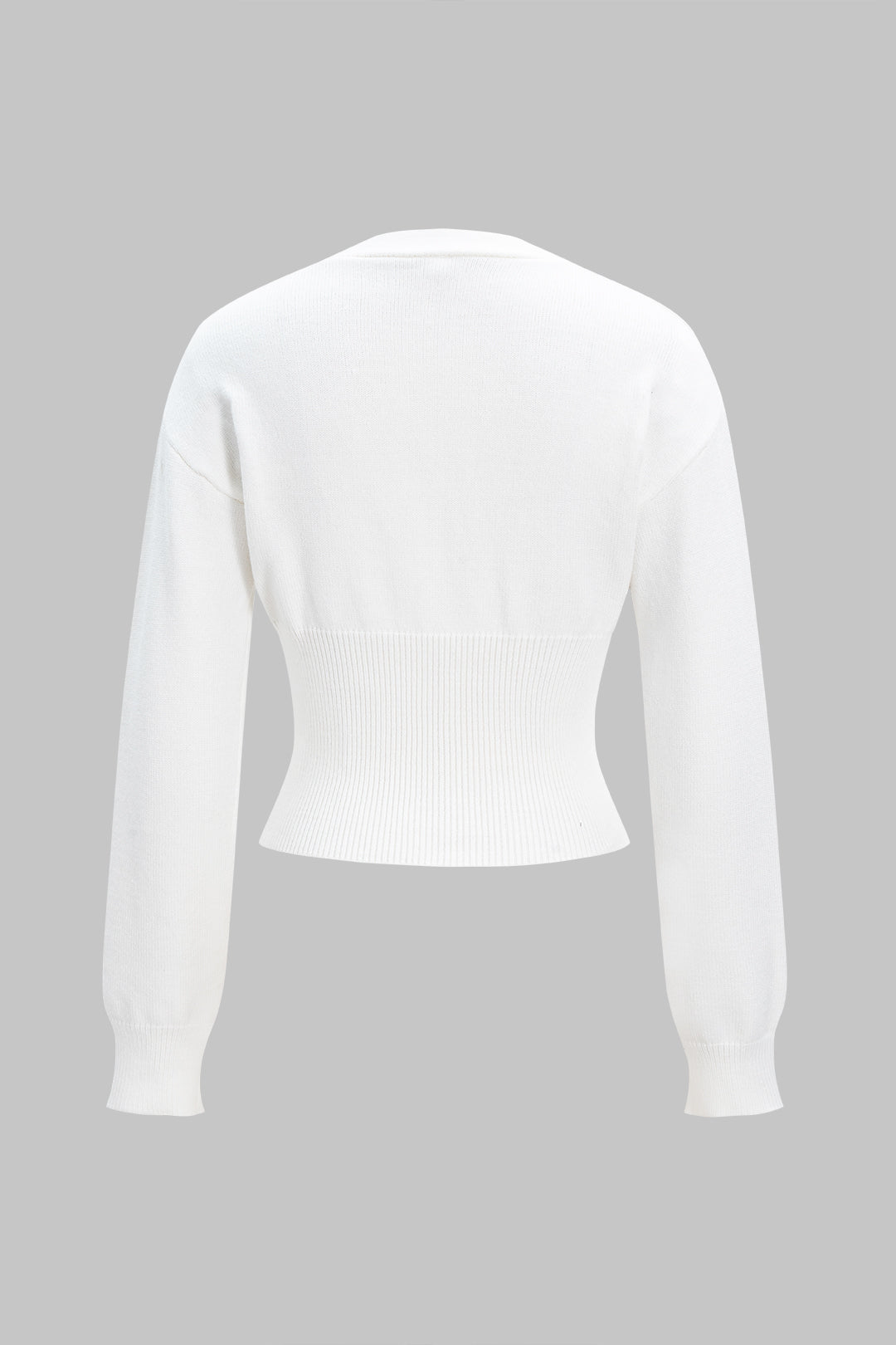 Gebreid vest met V-hals en knoopjes
