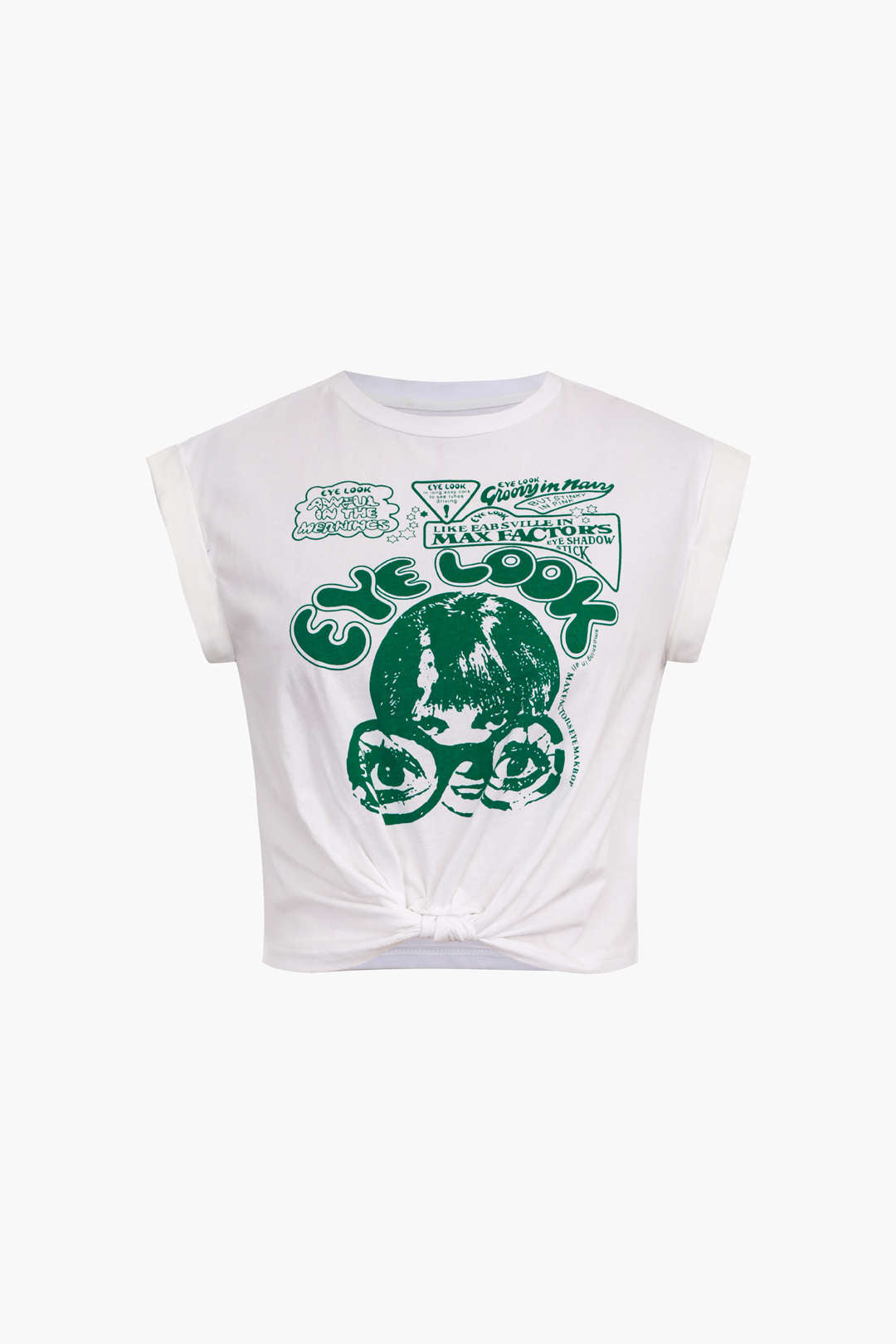T-shirt met knoopdetail