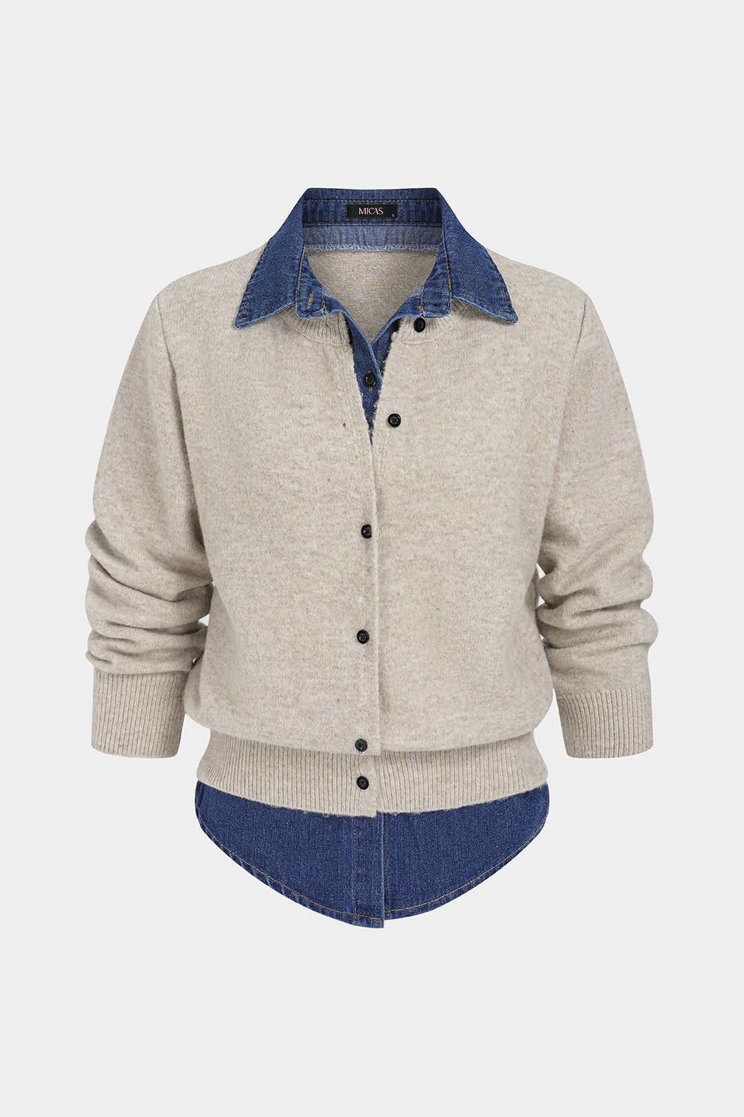 Gebreid patchwork vest