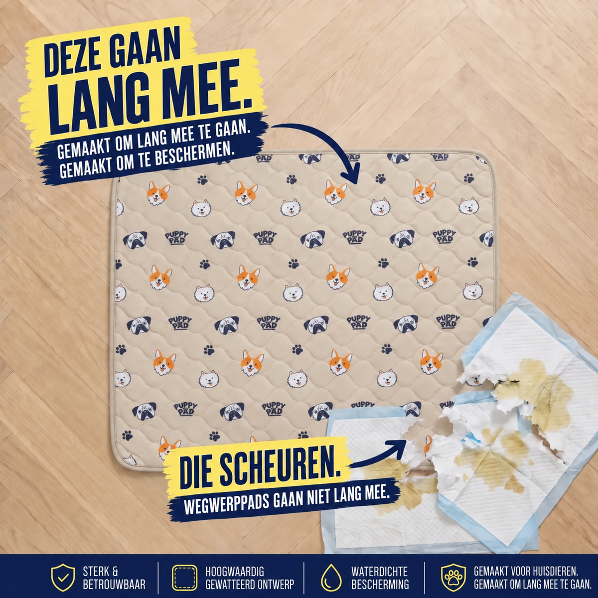 NovaPaw™ – Wasbaar Plaspad met Aantrekkende Geur