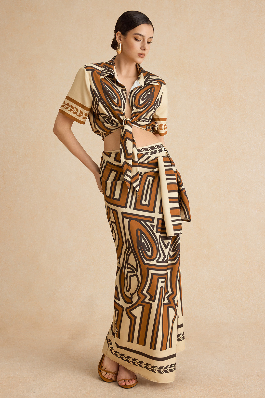 Blouse met korte mouwen