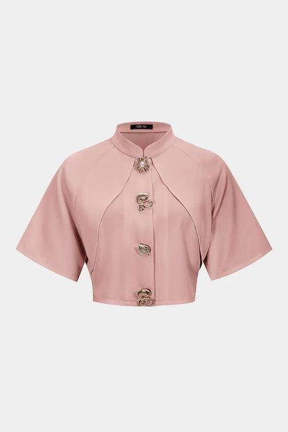 Slim fit blazer met metallic textuur