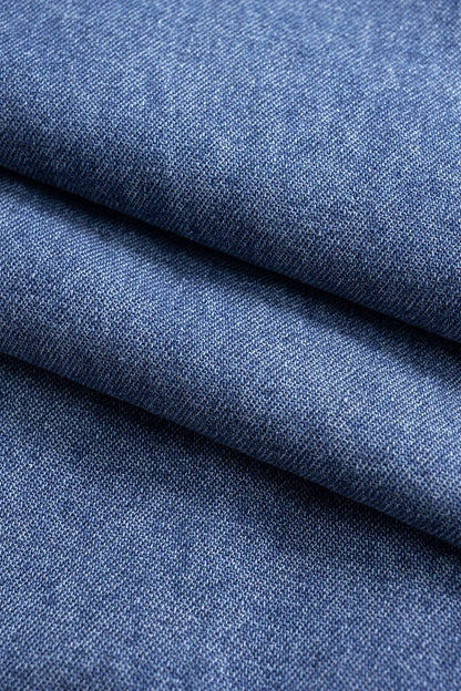 Denim jeans met hoge taille, ritssluiting en ballonmodel