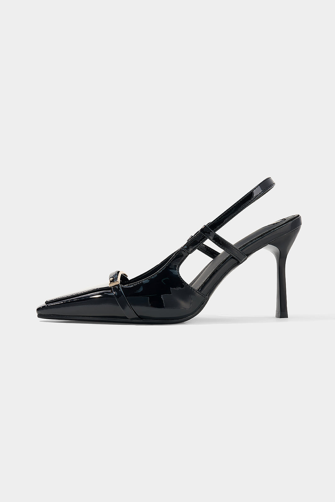 Metallic leren-look hakken