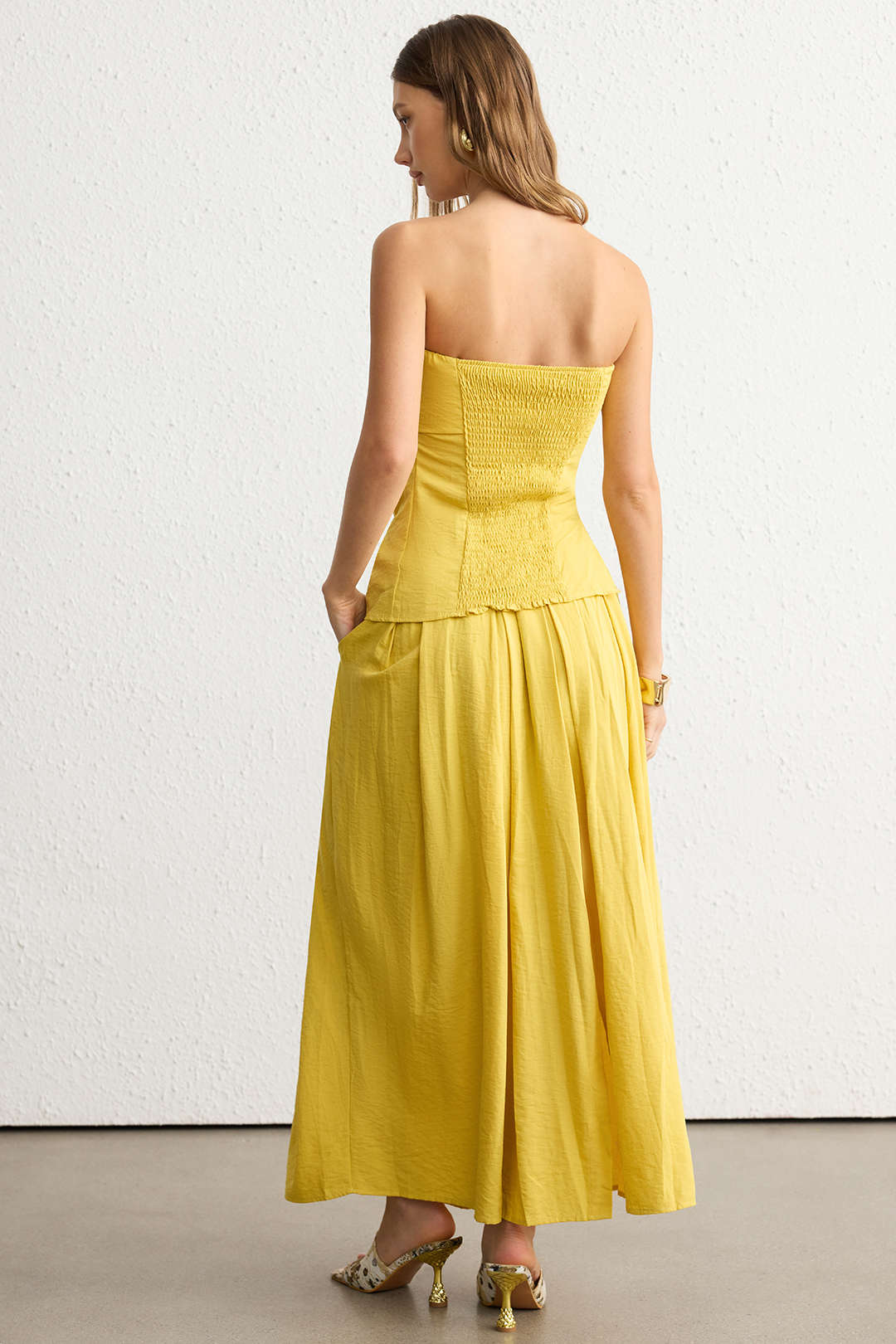 Set met strapless top en rok
