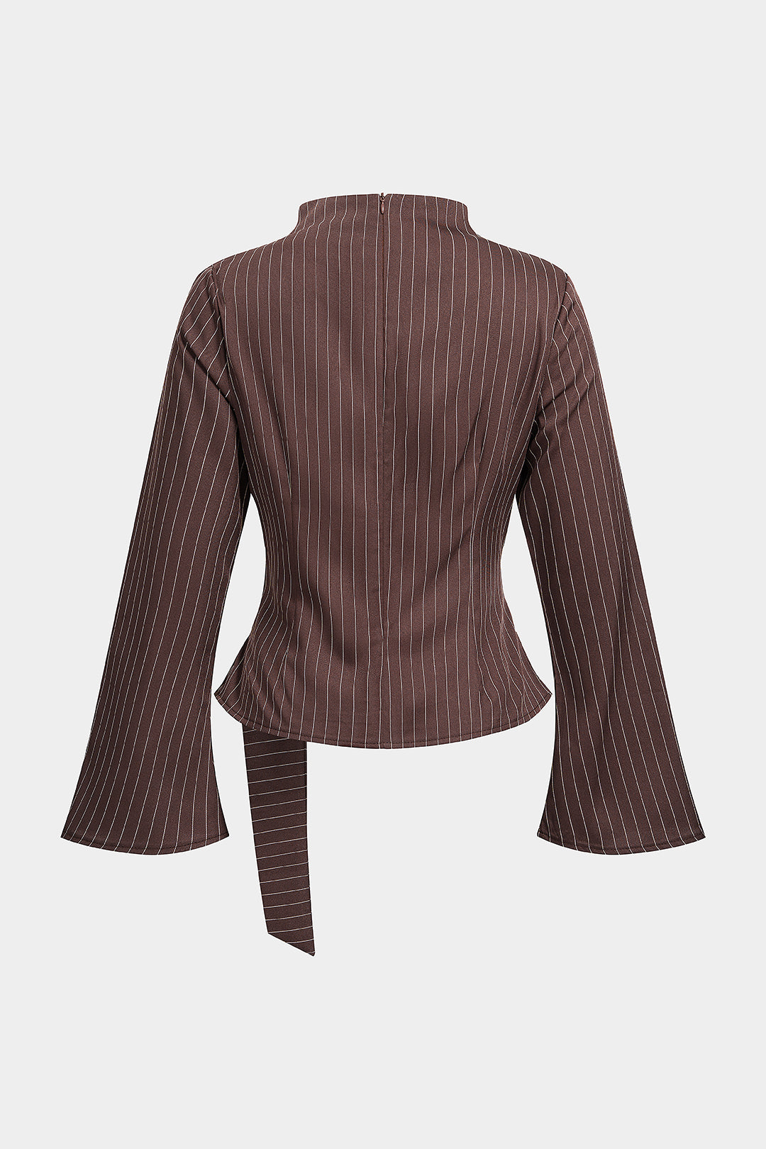 Esmee - Gestreepte blouse met strik en lange mouwen