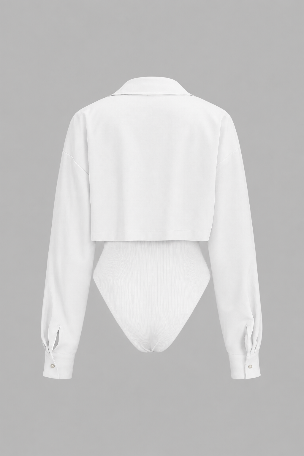 Patchwork Button Long Sleeve Bodysuit