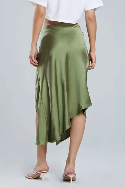 Rok met asymmetrische zoom en splitknopen
