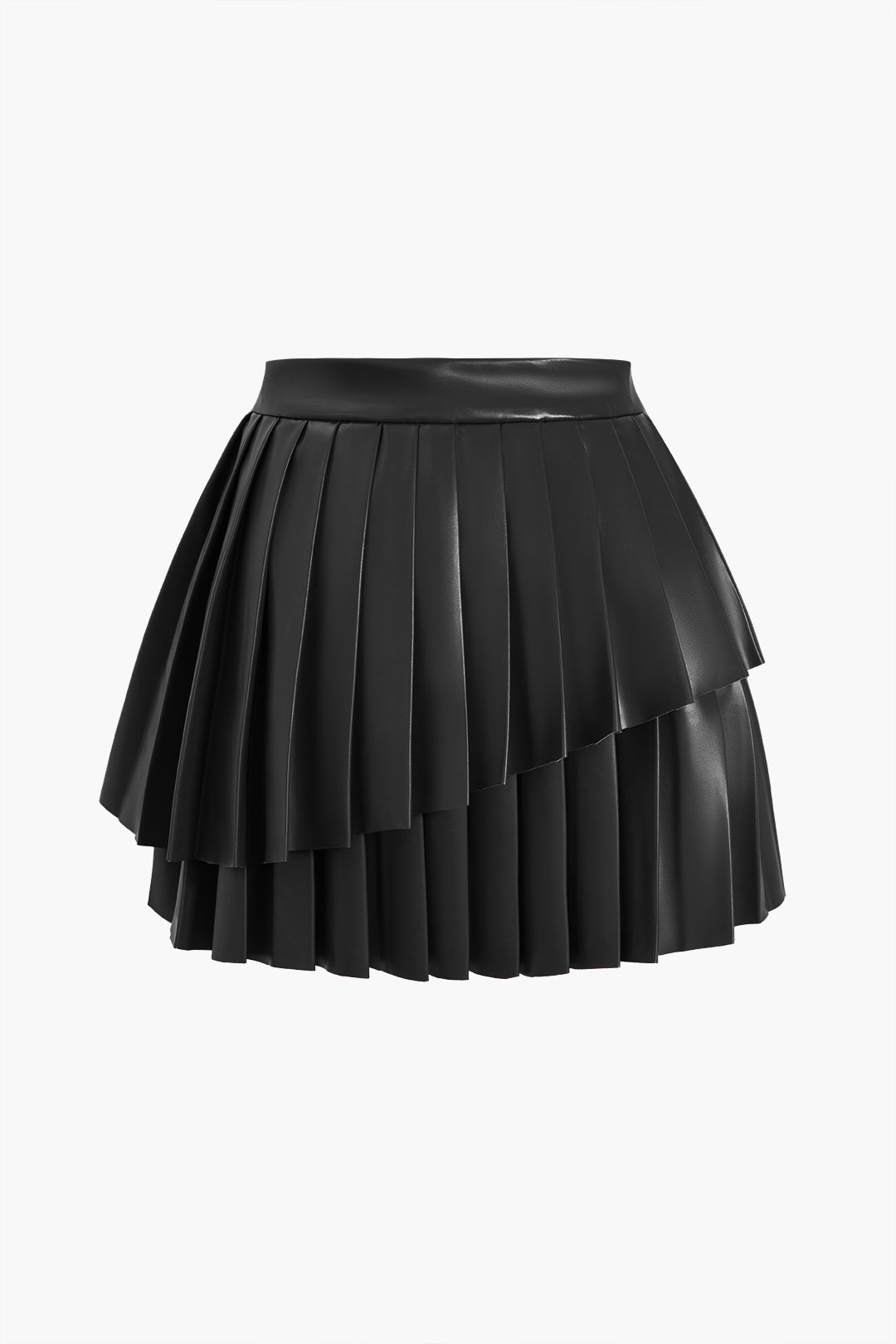 Uma - Effen leren-look rok