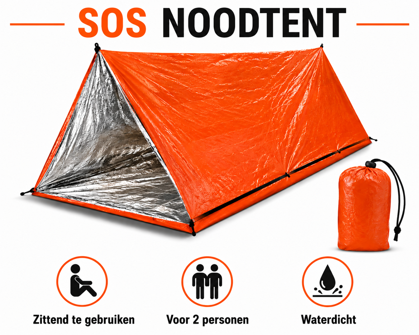 2-Persoons Noodschuiltent