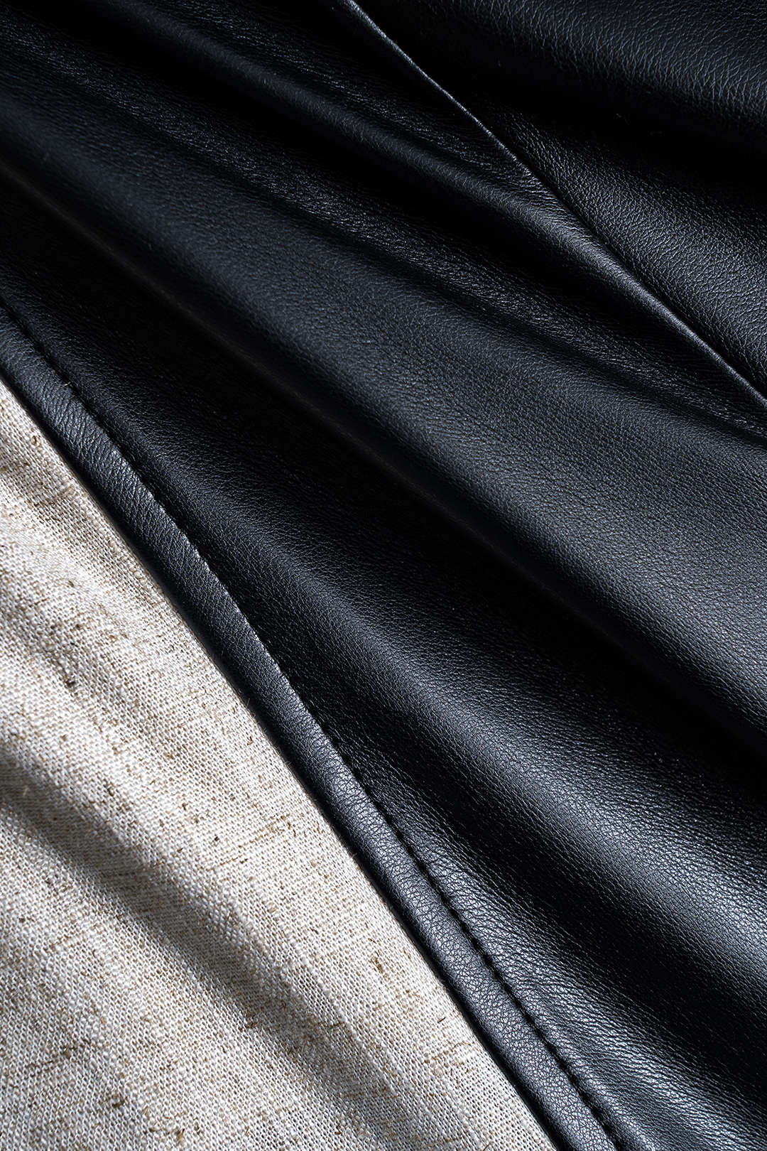 Metallic leren-look broek