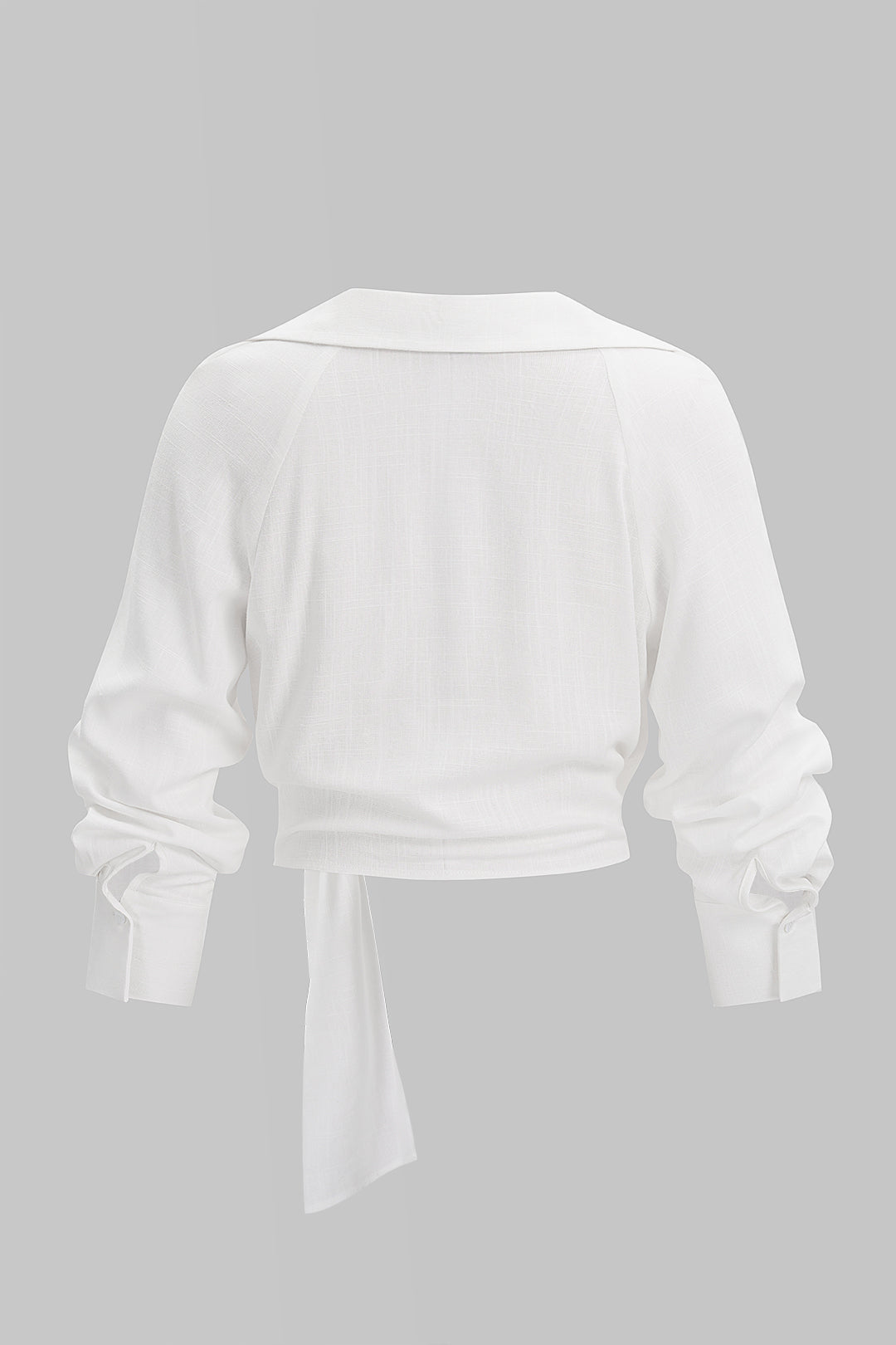 Blouse met revers, knoopdetail en lange mouwen