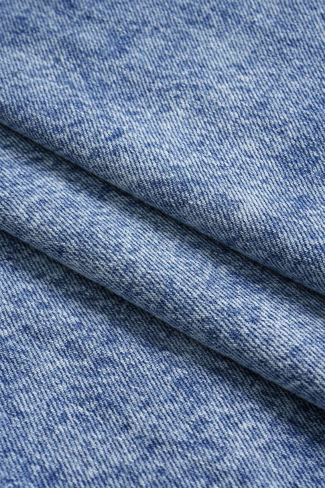 Denim minirok met ruches