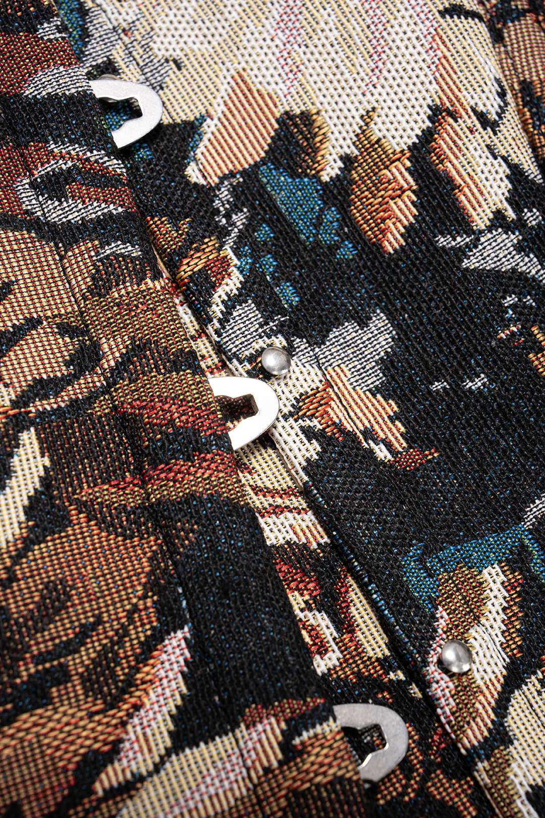 Jacquard top met halternek en open rug