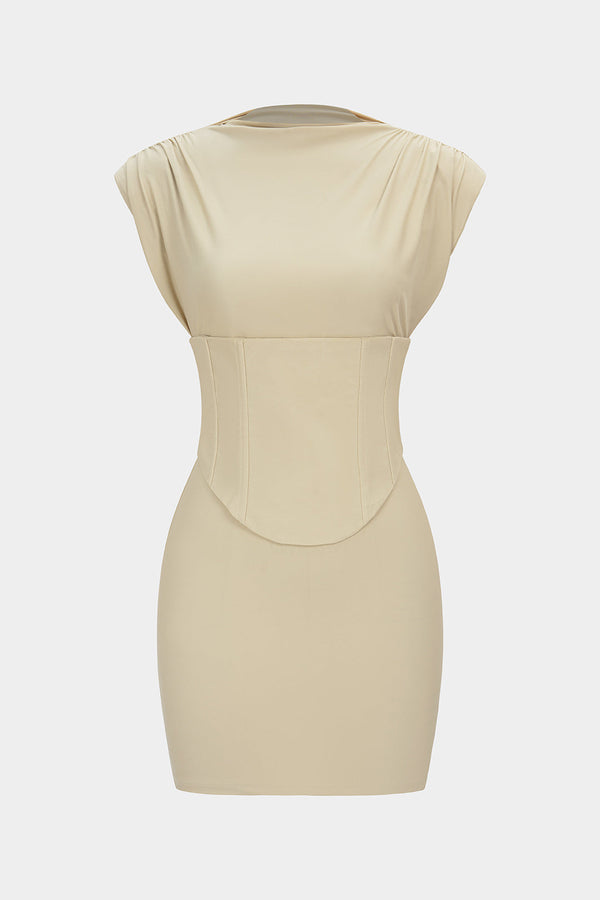 Mouwloze minijurk met riem