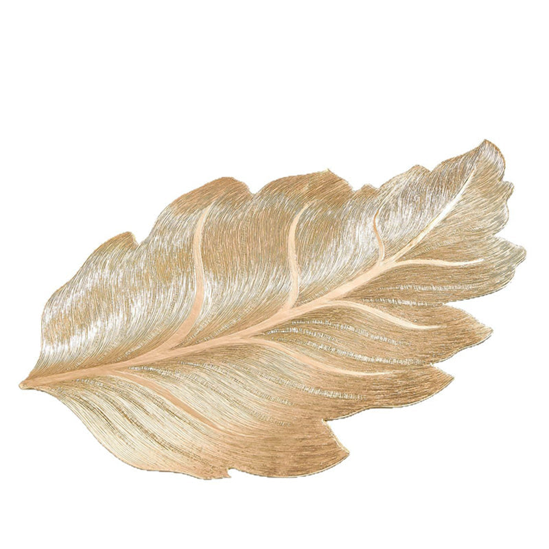 🎉Nieuwjaarscadeau 50% korting! 🌟Goudkleurige 3D-blad-placemat – Luxe tafeldecoratie, hittebestendig en waterdicht: perfect voor feestjes en dagelijks gebruik!
