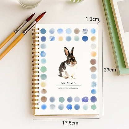 🎉Nieuwjaars Cadeau 50% KORTING!✨ Aquarelwerkboek voor Beginners (Met 16 Kleuren Verf) – Stap-voor-Stap Instructies, Oefenpagina's & Levendige Kleuren (Perfect voor Beginner Creatieven!)