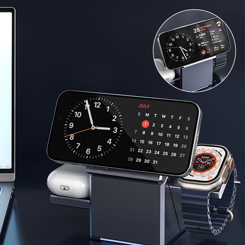 🎉Nieuwjaars Cadeau 50% KORTING!🔋3-in-1 Opvouwbaar Magnetisch Draadloos Laadstation – Snel Opladen Telefoon/Smartwatch/Oordopjes: Compact & Veilig!